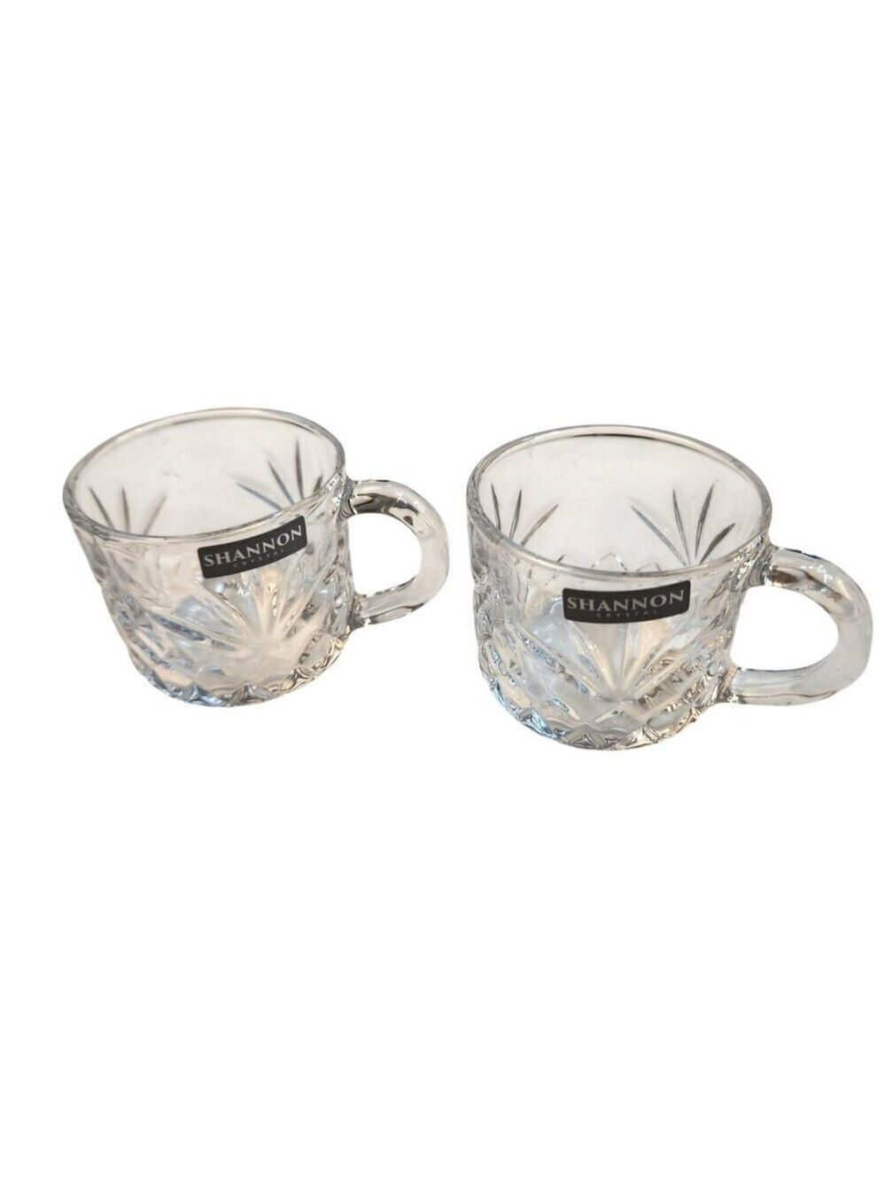 Godinger Clique  Cut Crystal Double Old Fashioned Glasses Set of 2 Barware